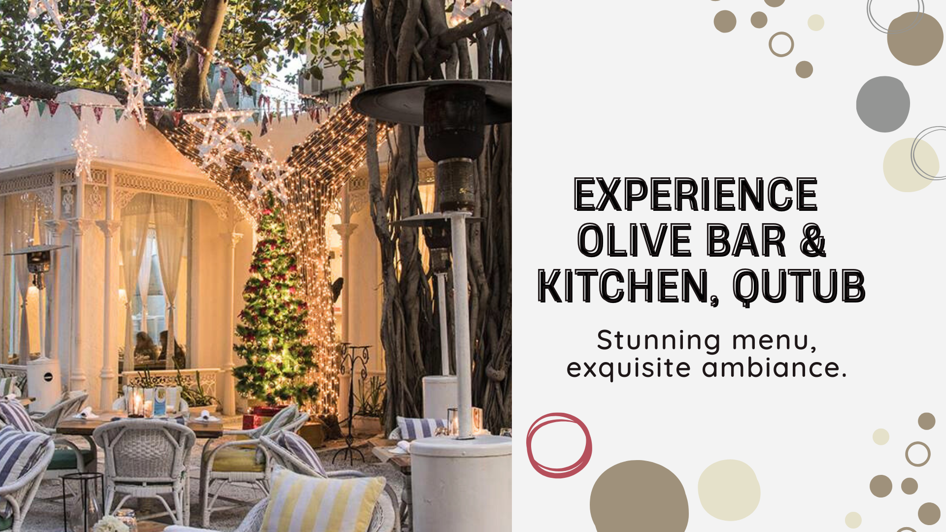 Experience Olive Bar & Kitchen, Qutub: Stunning menu, exquisite ambiance.